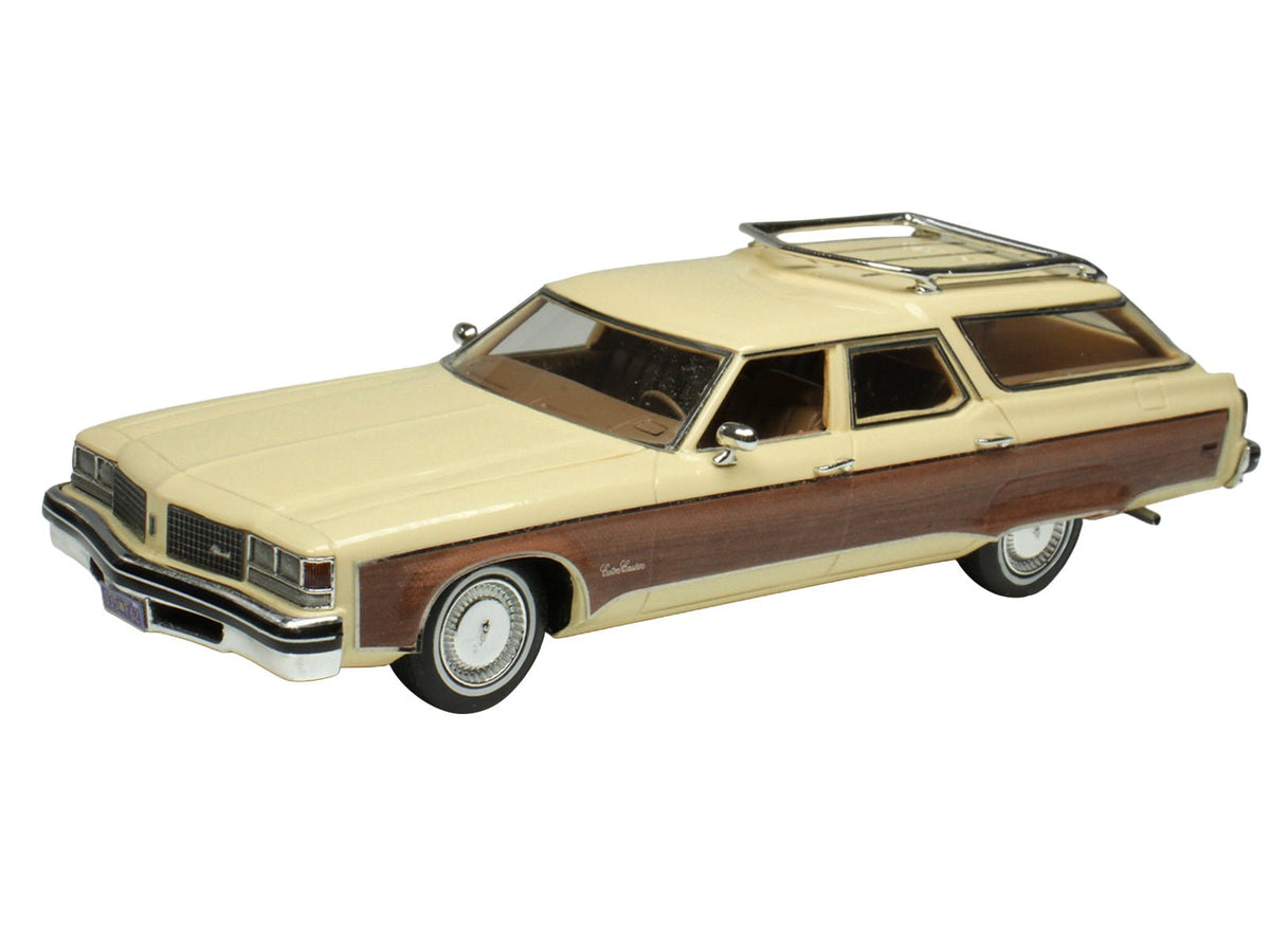 1976 Oldsmobile Custom Cruiser Cream Gold with Woodgrain Sides Limited Edition to 200 pieces Worldwide 1/43 Model Car by Goldvarg Collection-Goldvarg Collection-ModelCars.com