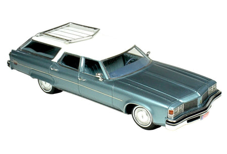 1976 Oldsmobile Custom Cruiser Light Blue Metallic with White Top and Blue Interior Limited Edition to 200 pieces Worldwide 1/43 Model Car by Goldvarg Collection-Goldvarg Collection-ModelCars.com