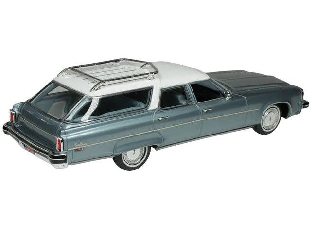 1976 Oldsmobile Custom Cruiser Light Blue Metallic with White Top and Blue Interior Limited Edition to 200 pieces Worldwide 1/43 Model Car by Goldvarg Collection-Goldvarg Collection-ModelCars.com