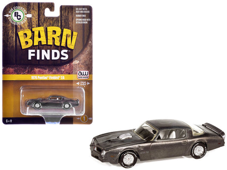 1976 Pontiac Firebird T/A "Barn Finds" Gray Metallic (Weathered) with White Interior "Big Country Collectibles" 2025 Series 1/64 Diecast Model Car by Auto World-Autoworld-ModelCars.com