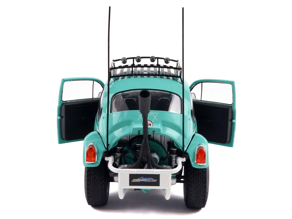 1976 Volkswagen Beetle Baja Miami Green with Pink Graphics 1/18 Diecast Model Car by Solido-Solido-ModelCars.com