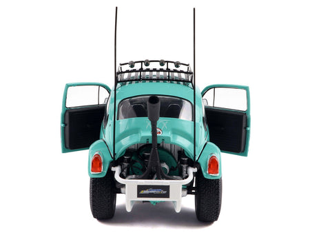 1976 Volkswagen Beetle Baja Miami Green with Pink Graphics 1/18 Diecast Model Car by Solido-Solido-ModelCars.com
