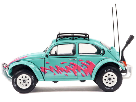 1976 Volkswagen Beetle Baja Miami Green with Pink Graphics 1/18 Diecast Model Car by Solido-Solido-ModelCars.com