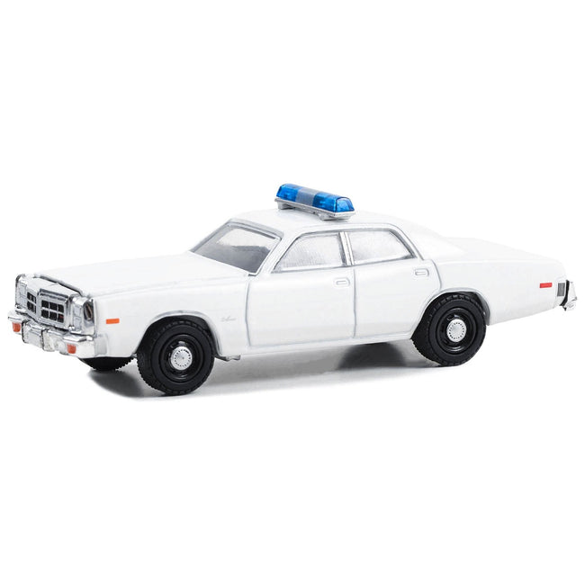 1977 - 78 Dodge Monaco Police Pursuit White with Light Bar "Hot Pursuit - Hobby Exclusive" Series 1/64 Diecast Model Car by Greenlight - Greenlight - ModelCars.com