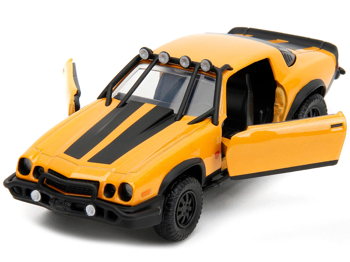 1977 Chevrolet Camaro Off-Road Version Yellow Metallic with Black Stripes "Transformers: Rise of the Beasts" (2023) Movie "Hollywood Rides" Series 1/32 Diecast Model Car by Jada-Jada-ModelCars.com