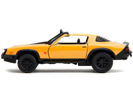 1977 Chevrolet Camaro Off-Road Version Yellow Metallic with Black Stripes "Transformers: Rise of the Beasts" (2023) Movie "Hollywood Rides" Series 1/32 Diecast Model Car by Jada-Jada-ModelCars.com