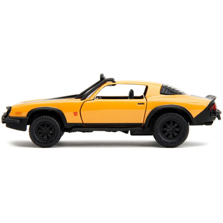 1977 Chevrolet Camaro Off-Road Version Yellow Metallic with Black Stripes "Transformers: Rise of the Beasts" (2023) Movie "Hollywood Rides" Series 1/32 Diecast Model Car by Jada-Jada-ModelCars.com