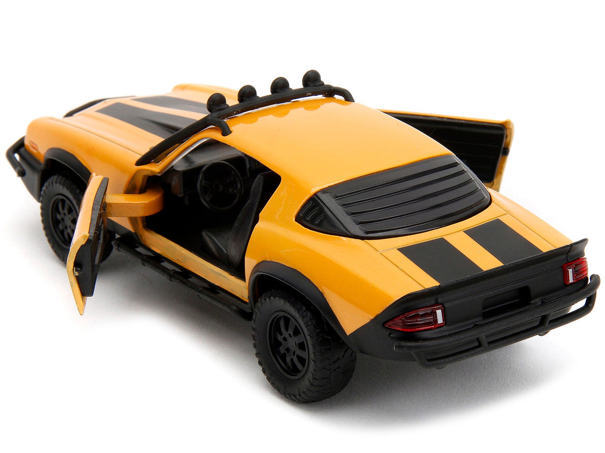 1977 Chevrolet Camaro Off-Road Version Yellow Metallic with Black Stripes "Transformers: Rise of the Beasts" (2023) Movie "Hollywood Rides" Series 1/32 Diecast Model Car by Jada-Jada-ModelCars.com