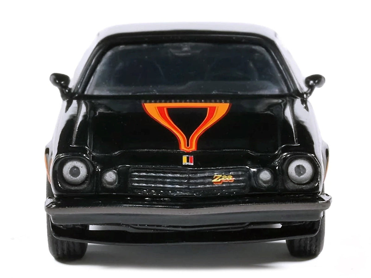 1977 Chevrolet Camaro Z28 Black with Stripes 1/64 Diecast Model Car by IXO Models-IXO-ModelCars.com