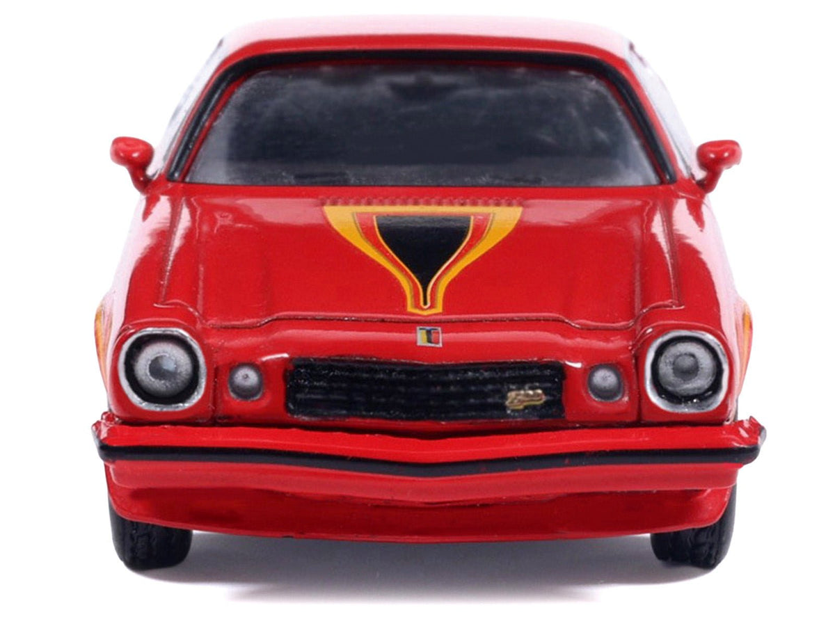 1977 Chevrolet Camaro Z28 Red with Hood Stripes 1/64 Diecast Model by IXO Models-IXO-ModelCars.com