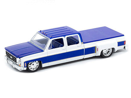 1977 Chevrolet Cheyenne Super 30 Pickup Truck White and Blue "LA" Limited Edition to 10560 pieces Worldwide 1/64 Diecast Model Car by M2 Machines-M2-ModelCars.com