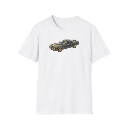 1977 Pontiac Firebird T/A Trans Am Starlite Black with Golden Eagle Hood - Inspired T-Shirt - American Muscle-Modelcars.com-ModelCars.com