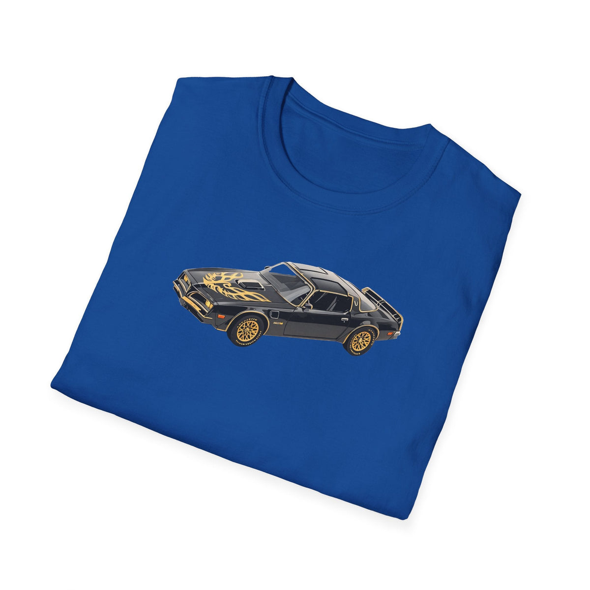 1977 Pontiac Firebird T/A Trans Am Starlite Black with Golden Eagle Hood - Inspired T-Shirt - American Muscle-Modelcars.com-ModelCars.com