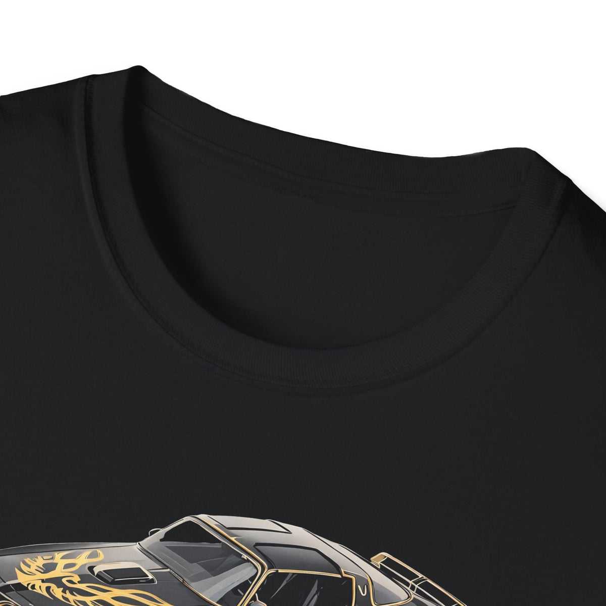 1977 Pontiac Firebird T/A Trans Am Starlite Black with Golden Eagle Hood - Inspired T-Shirt - American Muscle-Modelcars.com-ModelCars.com