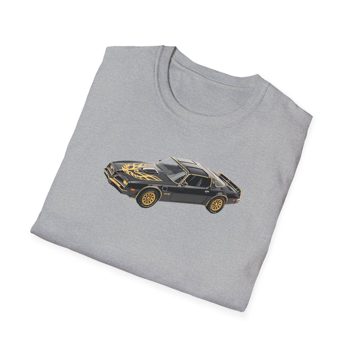 1977 Pontiac Firebird T/A Trans Am Starlite Black with Golden Eagle Hood - Inspired T-Shirt - American Muscle-Modelcars.com-ModelCars.com