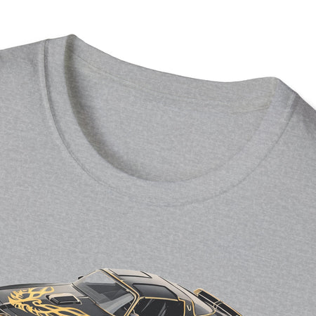 1977 Pontiac Firebird T/A Trans Am Starlite Black with Golden Eagle Hood - Inspired T-Shirt - American Muscle-Modelcars.com-ModelCars.com