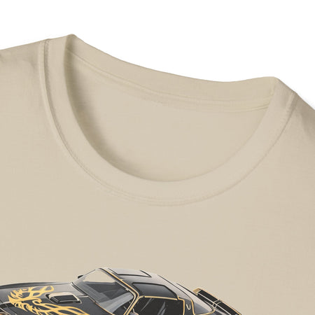 1977 Pontiac Firebird T/A Trans Am Starlite Black with Golden Eagle Hood - Inspired T-Shirt - American Muscle-Modelcars.com-ModelCars.com