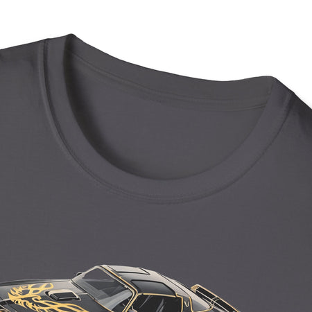 1977 Pontiac Firebird T/A Trans Am Starlite Black with Golden Eagle Hood - Inspired T-Shirt - American Muscle-Modelcars.com-ModelCars.com