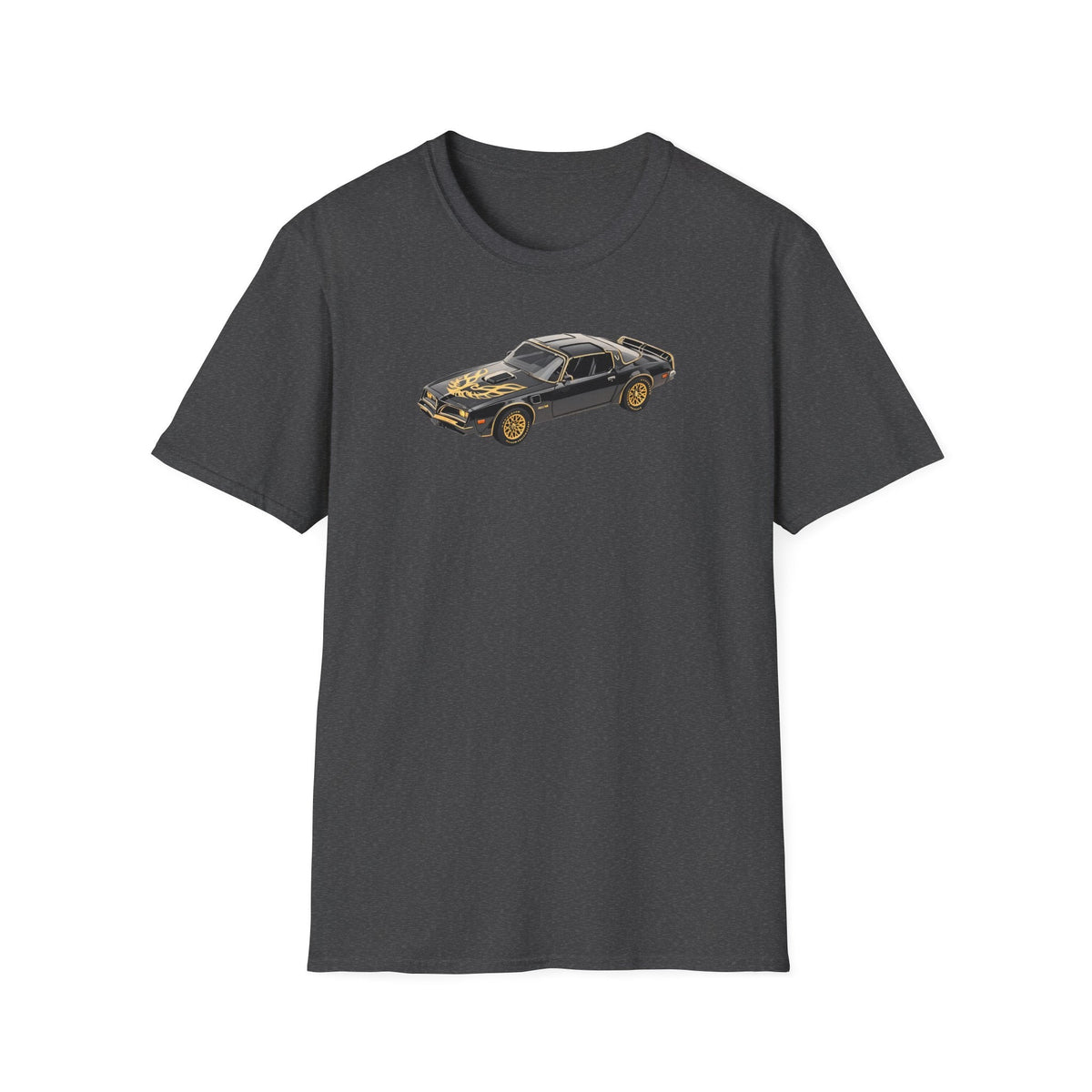 1977 Pontiac Firebird T/A Trans Am Starlite Black with Golden Eagle Hood - Inspired T-Shirt - American Muscle-Modelcars.com-ModelCars.com