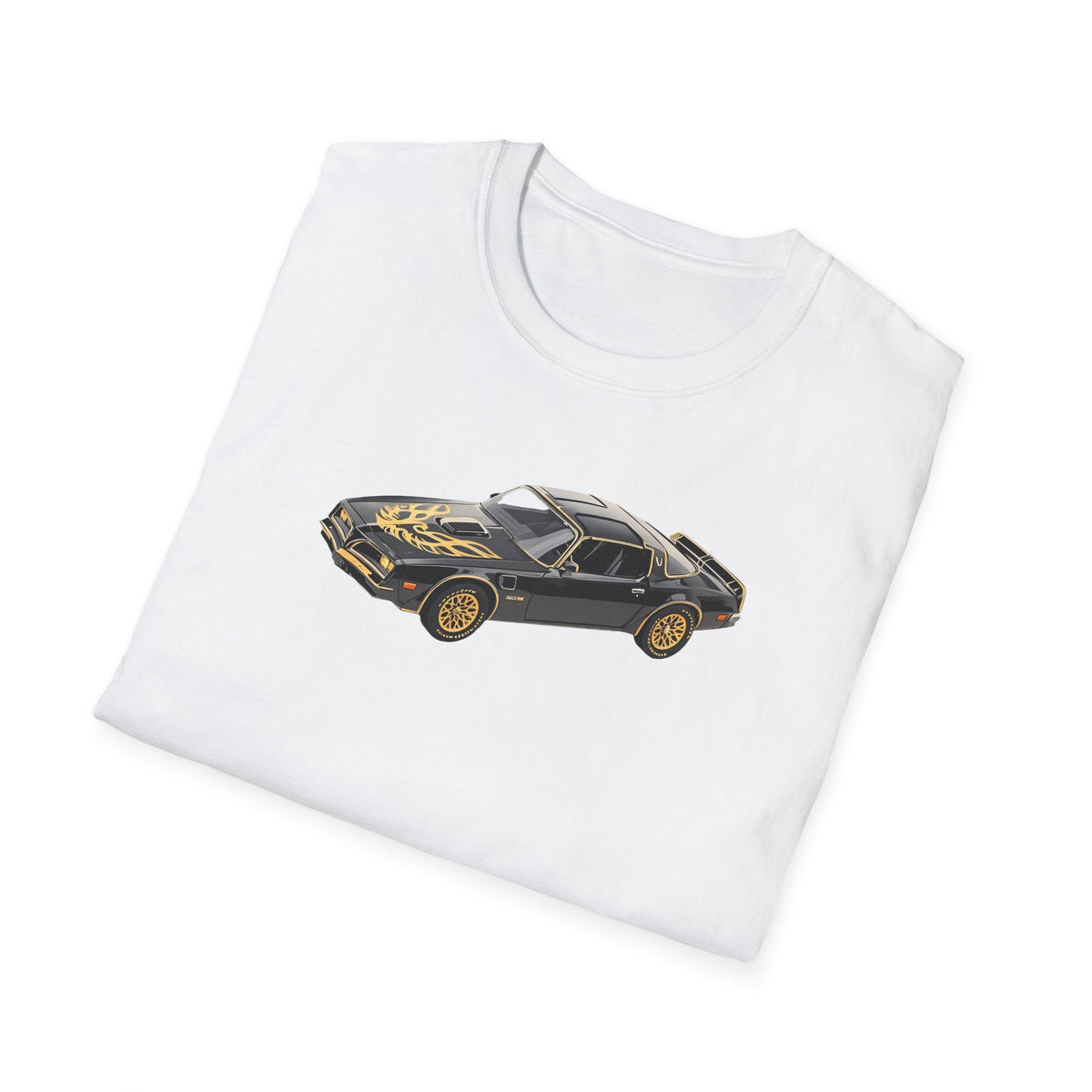 1977 Pontiac Firebird T/A Trans Am Starlite Black with Golden Eagle Hood - Inspired T-Shirt - American Muscle-Modelcars.com-ModelCars.com
