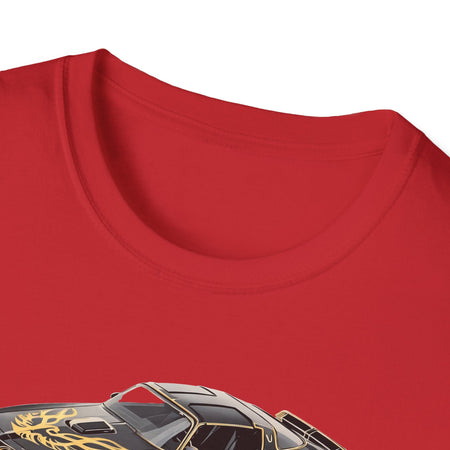 1977 Pontiac Firebird T/A Trans Am Starlite Black with Golden Eagle Hood - Inspired T-Shirt - American Muscle-Modelcars.com-ModelCars.com