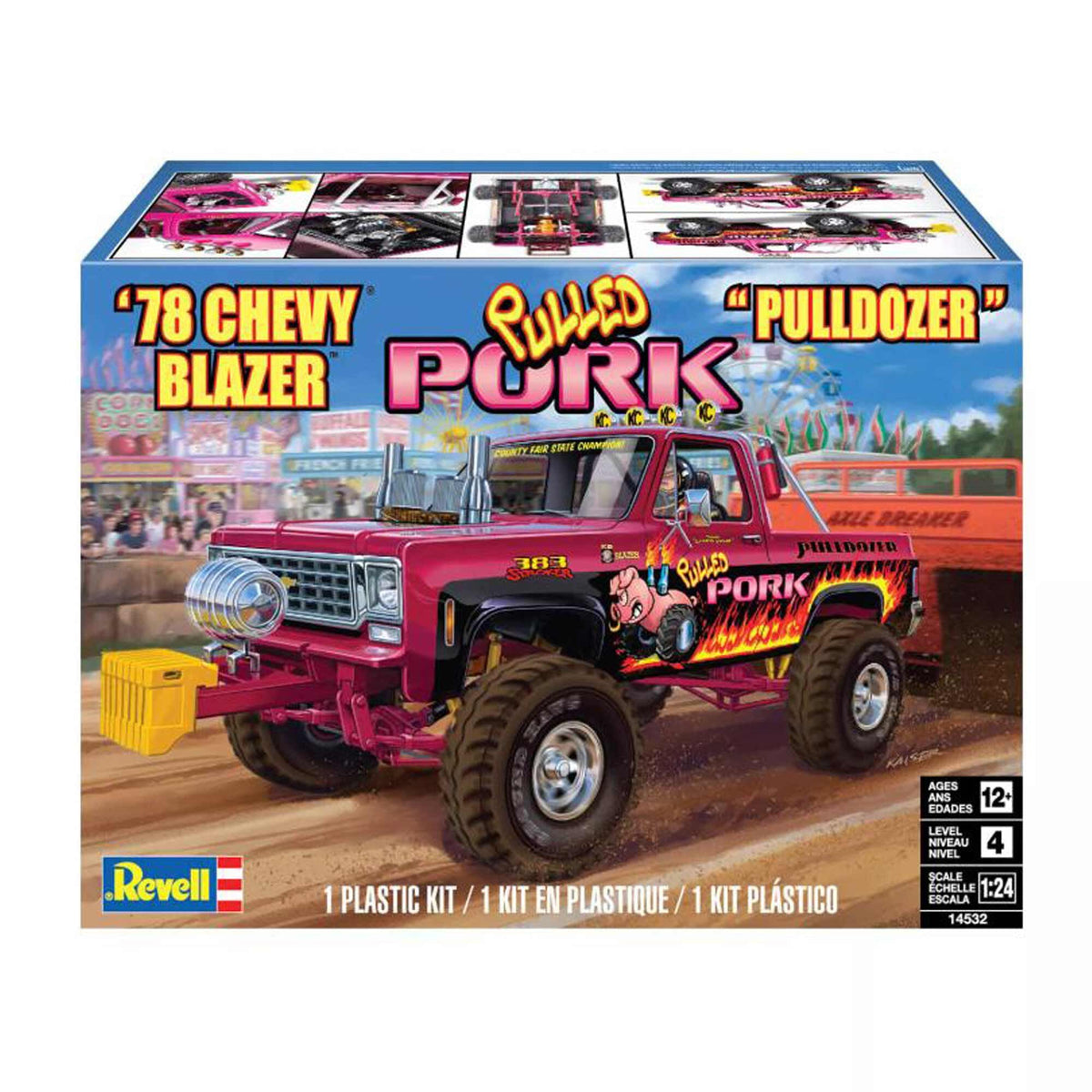 1978-chevrolet-blazer-pickup-truck-pulled-pork-pulldozer-1-24-scale-model-by-revell, Skill Level 4-Revell-ModelCars.com