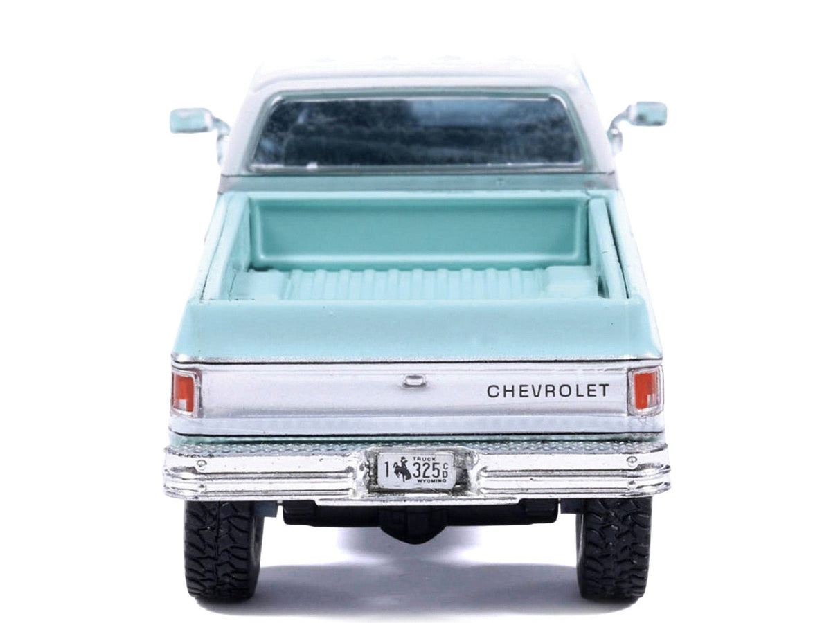 1978 Chevrolet Silverado K30 Crew Cab Pickup Truck Light Blue and White with Blue Interior 1/64 Diecast Model by IXO Models-IXO-ModelCars.com