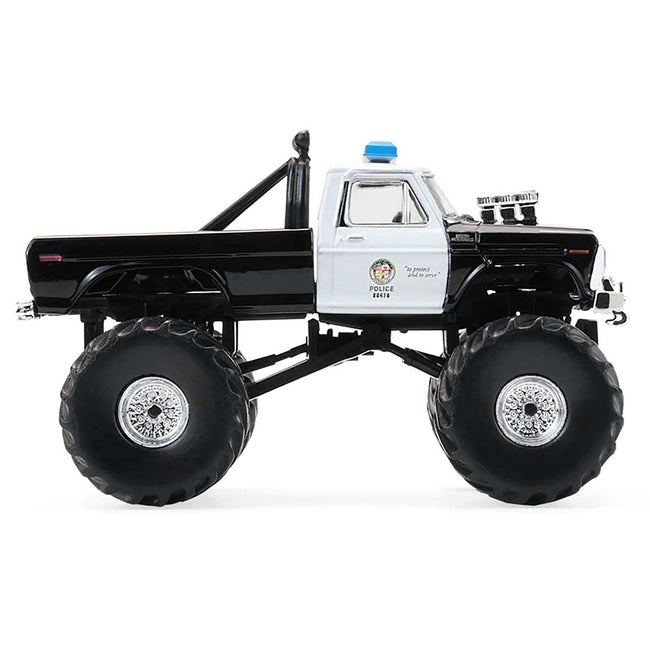 1978 Ford F-250 Monster Truck "LAPD (Los Angeles Police Department)" Black and White "Kings of Crunch - Hot Pursuit" Special Edition 1/64 Diecast Model Car by Greenlight-Greenlight-ModelCars.com