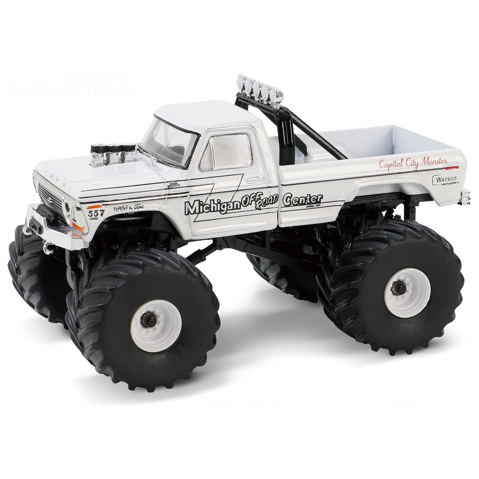 1978 Ford F - 250 Monster Truck White "Capitol City Monster" "Kings of Crunch" Series 15 1/64 Diecast Model Trucks by Greenlight - Greenlight - ModelCars.com