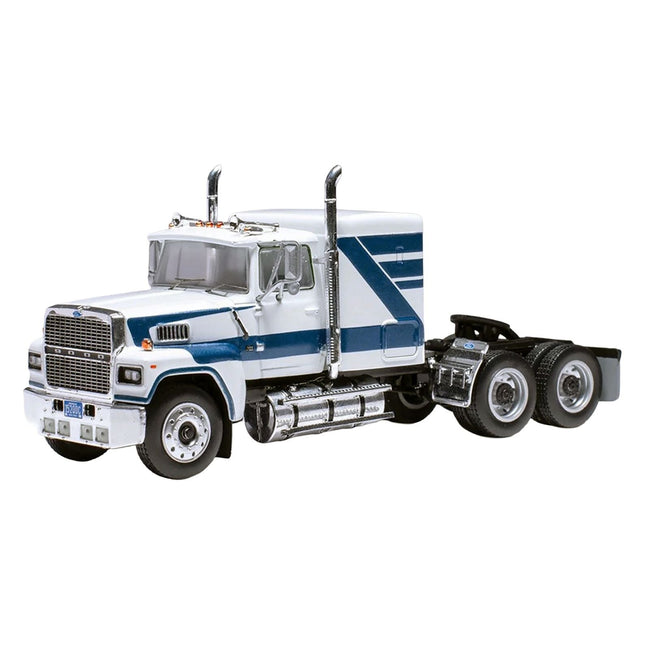 1978 Ford LTL 9000 Truck Tractor White with Blue Stripes 1/64 Diecast Model by IXO Models-IXO-ModelCars.com