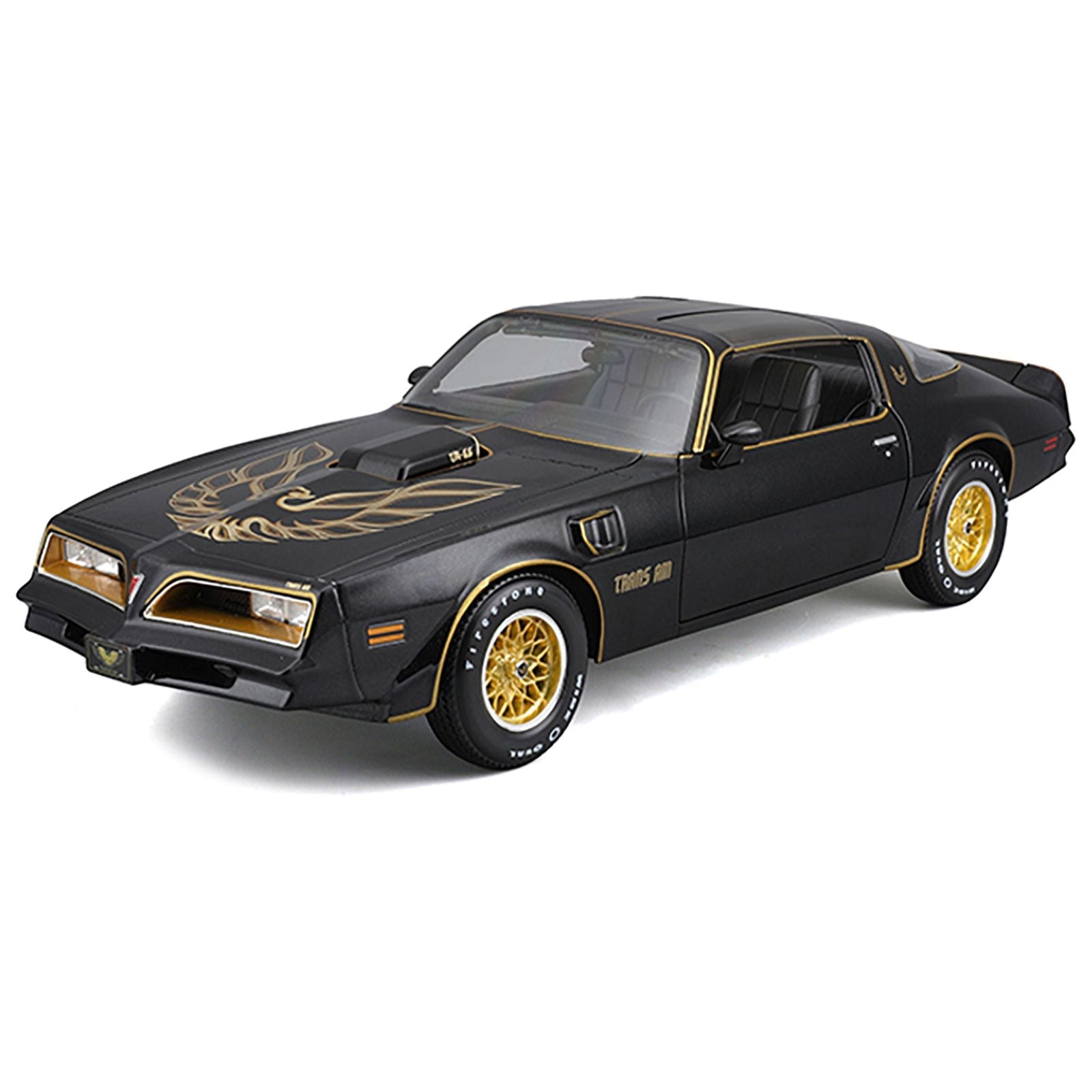 1978 Pontiac Firebird Trans Am Black Metallic with Hood Graphics "Special Edition" Series 1/18 Diecast Model Car by Maisto - Maisto - ModelCars.com