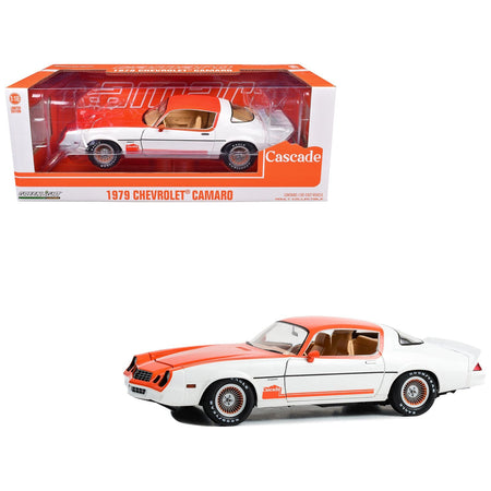 1979 Chevrolet Camaro Cascade Edition White and Orange "Oregon and Washington Limited Edition" 1/18 Diecast Model Car by Greenlight - Greenlight - ModelCars.com