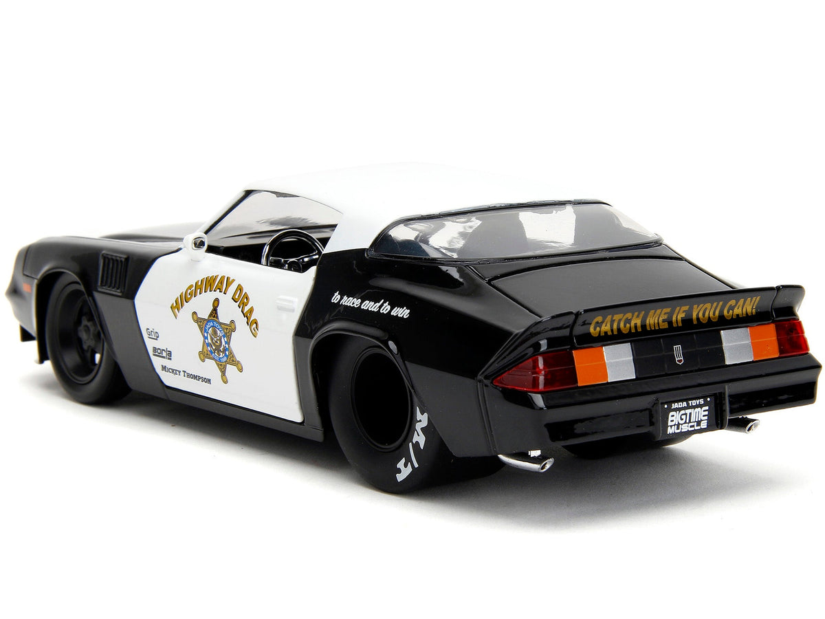 1979 Chevrolet Camaro Z28 Police Black and White "Highway Drag" "Bigtime Muscle" Series 1/24 Diecast Model Car by Jada-Jada-ModelCars.com