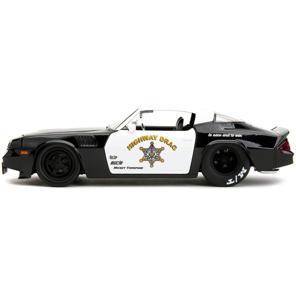 1979 Chevrolet Camaro Z28 Police Black and White "Highway Drag" "Bigtime Muscle" Series 1/24 Diecast Model Car by Jada-Jada-ModelCars.com