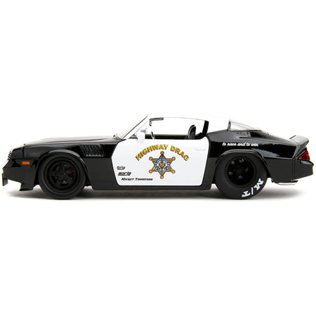 1979 Chevrolet Camaro Z28 Police Black and White "Highway Drag" "Bigtime Muscle" Series 1/24 Diecast Model Car by Jada-Jada-ModelCars.com