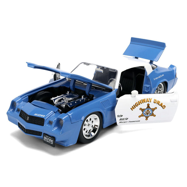 1979 Chevrolet Camaro Z28 Police "Highway Drag" Blue and White "Bigtime Muscle" Series 1/24 Diecast Model Car by Jada-Jada-ModelCars.com