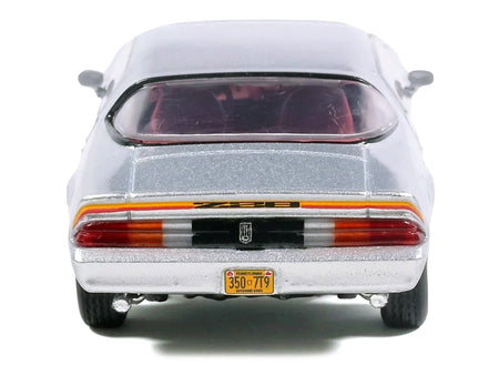 1979 Chevrolet Camaro Z28 Silver Metallic with Stripes and Red Interior 1/64 Diecast Model Car by IXO Models-IXO-ModelCars.com