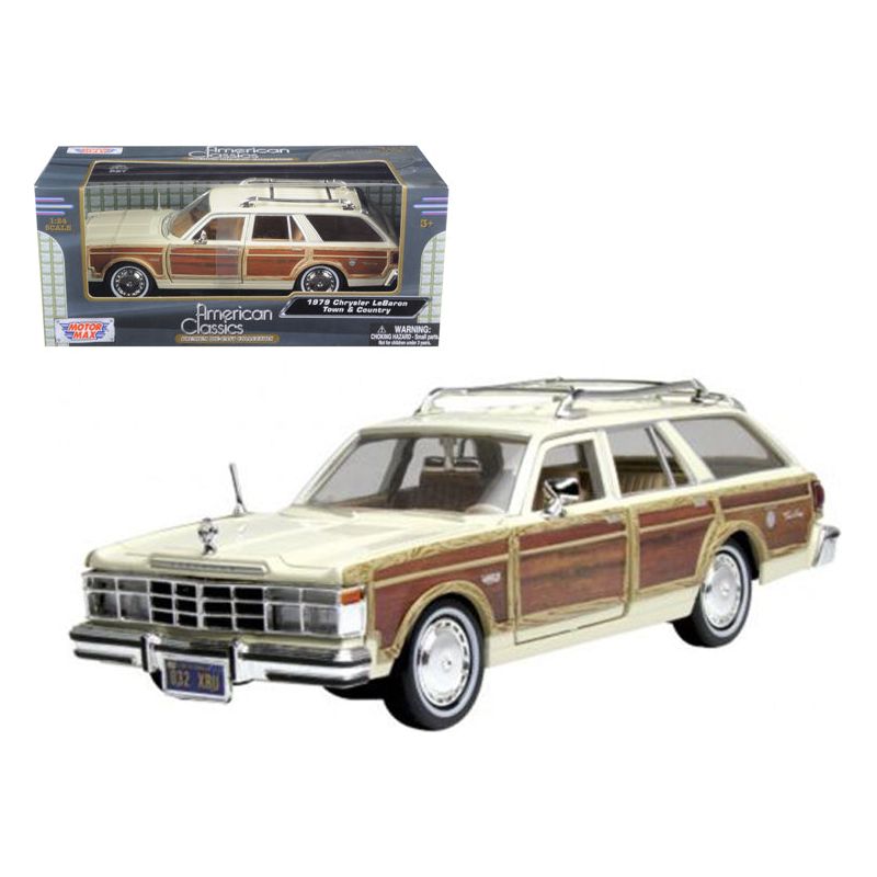 1979 Chrysler Lebaron Town & Country Cream 1/24 Diecast Model Car by Motormax - Motormax - ModelCars.com