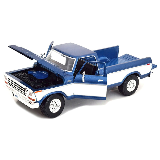 1979 Ford F-150 Ranger Pickup Truck Blue Metallic and Cream "Special Edition" 1/18 Diecast Model Car by Maisto-Maisto-ModelCars.com
