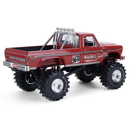 1979 Ford F-250 Monster Truck with 48-Inch Tires "Walkin' Tall" Red "Kings of Crunch" Series 1/18 Diecast Model Car by Greenlight-Greenlight-ModelCars.com