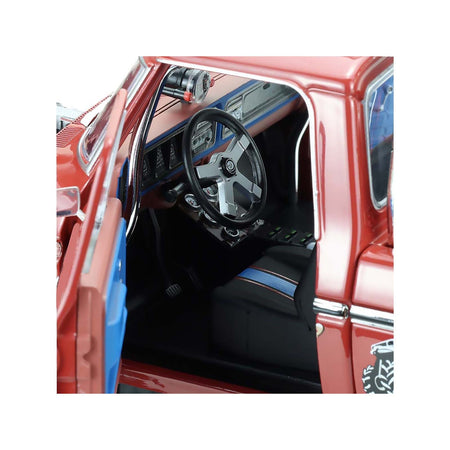 1979 Ford F-250 Monster Truck with 48-Inch Tires "Walkin' Tall" Red "Kings of Crunch" Series 1/18 Diecast Model Car by Greenlight-Greenlight-ModelCars.com
