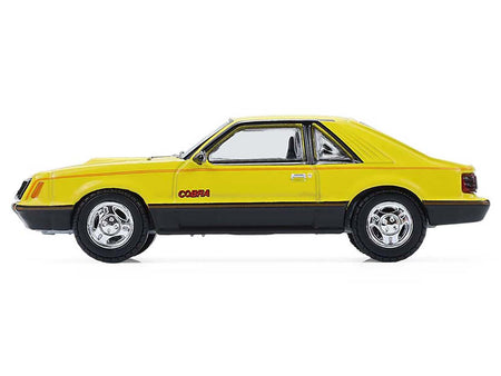 1979 Ford Mustang Cobra Fastback Bright Yellow with Cobra Good Graphics "GreenLight Muscle" Series 30 1/64 Diecast Model Car by Greenlight-Greenlight-ModelCars.com