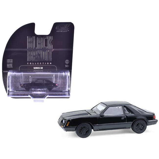 1979 Ford Mustang Fastback Black "Black Bandit" Series 30 1/64 Diecast Model Car by Greenlight-Greenlight-ModelCars.com