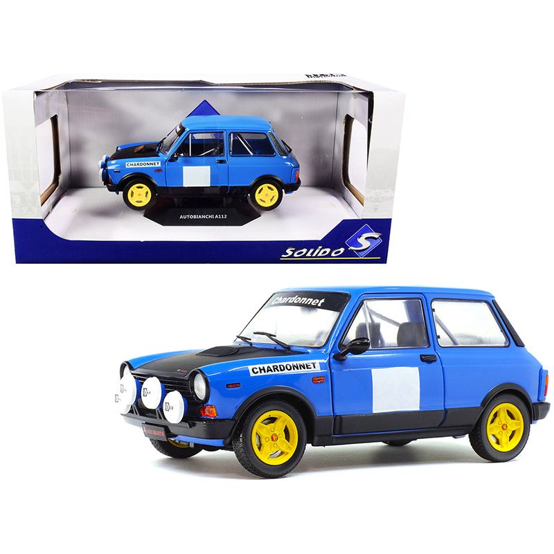 1980 Autobianchi A112 Abarth Blue "Chardonnet" Rally Car 1/18 Diecast Model Car by Solido - Solido - ModelCars.com