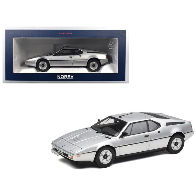1980 BMW M1 Silver Metallic 1/18 Diecast Model Car by Norev-Norev-ModelCars.com