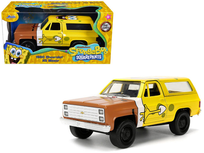 1980 Chevrolet K5 Blazer "SpongeBob Star" Livery Yellow "SpongeBob SquarePants" (1999-Current) TV Series "Hollywood Rides" Series 1/32 Diecast Model Car by Jada-Jada-ModelCars.com