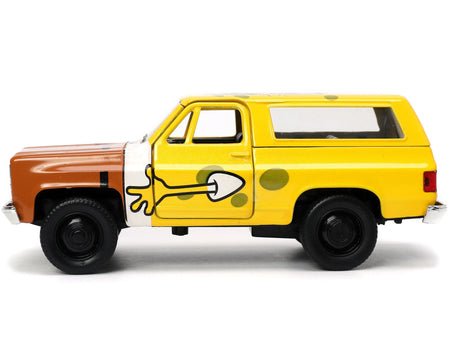 1980 Chevrolet K5 Blazer with SpongeBob SquarePants Diecast Figurine "Hollywood Rides" Series 1/32 Diecast Model Car by Jada-Jada-ModelCars.com