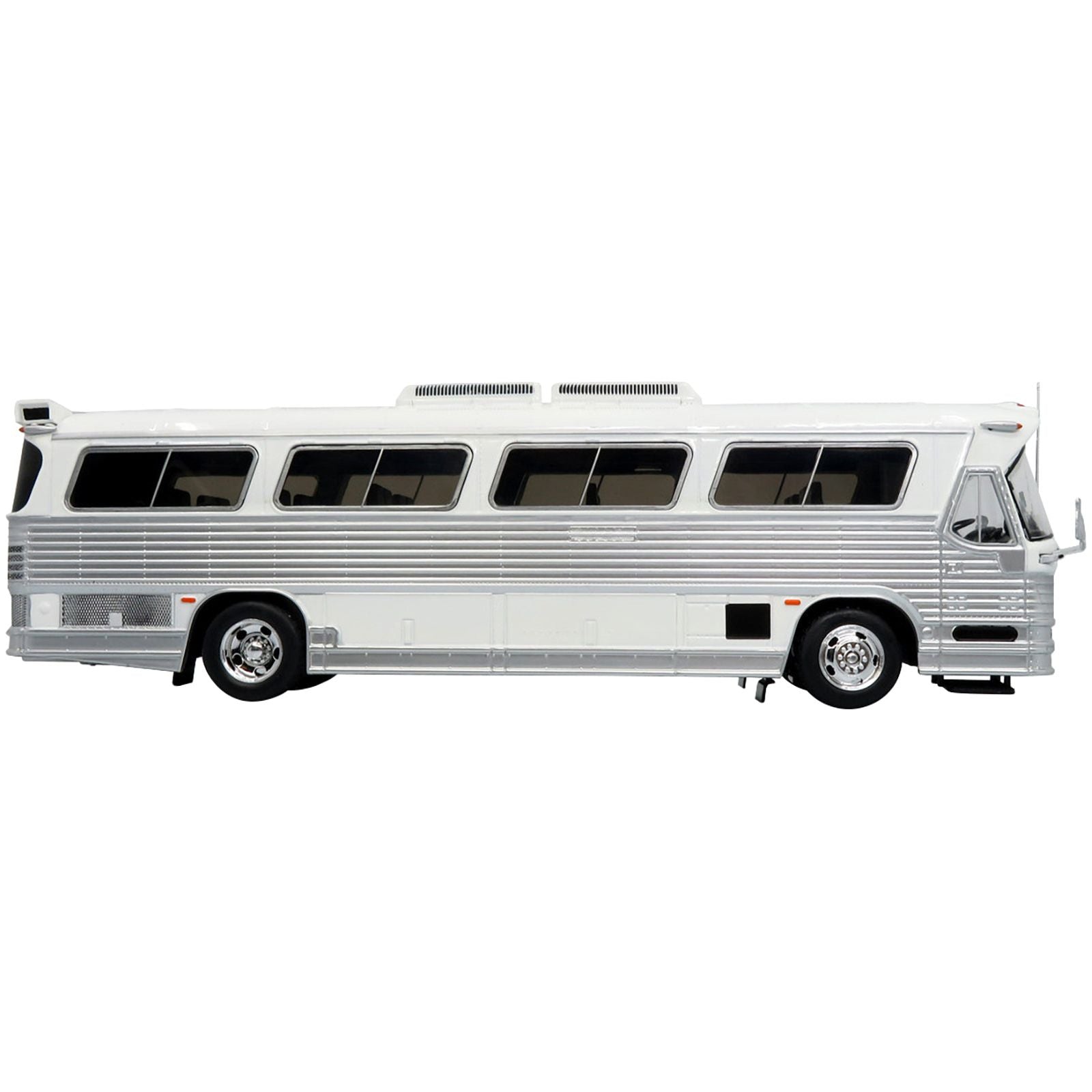 1980 Dina 323 - G2 "Olimpico" Coach Bus White and Silver "The Bus & Motorcoach Collection" 1/43 Diecast Model by Iconic Replicas - Iconic Replicas - ModelCars.com