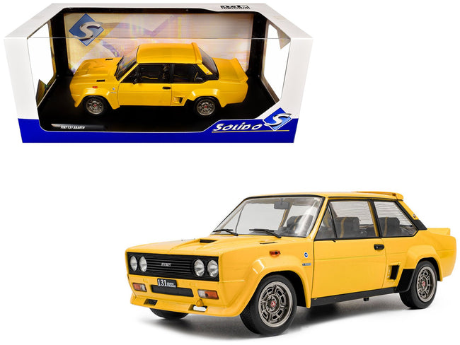 1980 Fiat 131 Abarth Yellow 1/18 Diecast Model Car by Solido-Solido-ModelCars.com