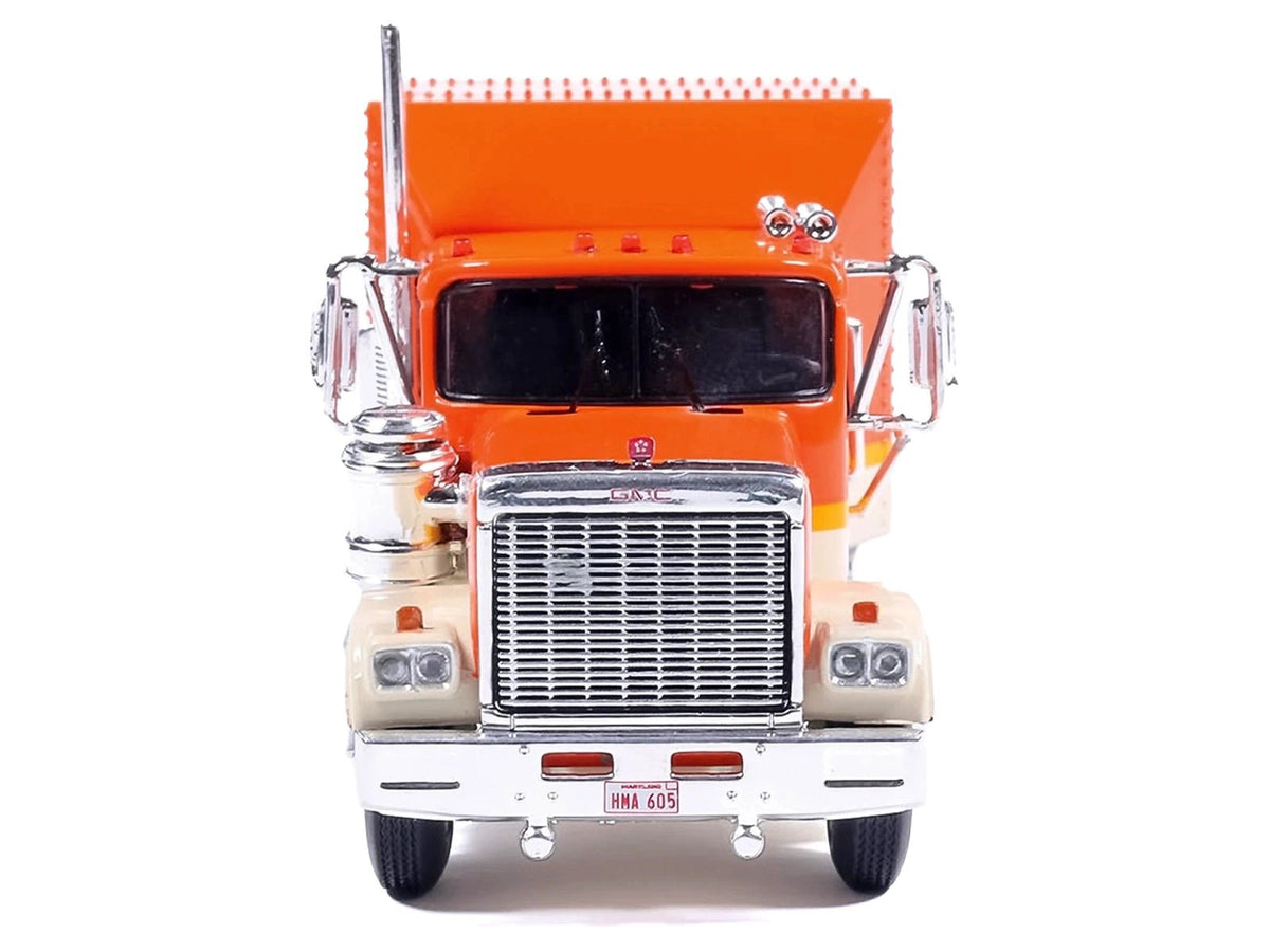 1980 GMC General Truck Tractor Orange with Stripes 1/64 Diecast Model Car by IXO Models-IXO-ModelCars.com